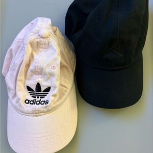 Adidas Light Pink and Jordon Black Cap bundle